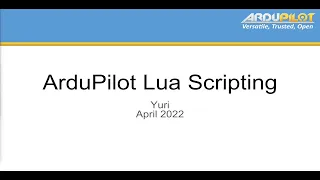 ArduPilot Lua Demos streamed live 16 Apr 2022