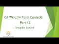 How to Use GroupBox Control in C Net Window Form Application in