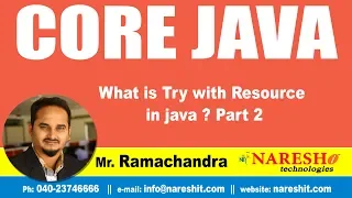 Core Java Tutorials What is Try with Resource in java Part 2 Mr Ramachandra
