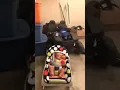 working out with my family