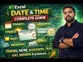 Excel Date Time Complete Guide TODAY NOW EOMONTH TEXT DAY MONTH Explained