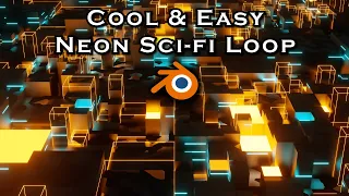 Sci-fi Neon Recursive Subdivision Loop - Blender Tutorial