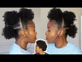 How to do Afro Puffs Mohawk on Short 4C Natural Hair Quick Easy Mona B