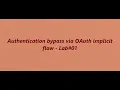Authentication bypass via OAuth implicit flow -