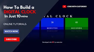 How to Design a Digital Clock in Just Minutes using JavaScript