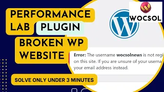 performance lab plugin broken wordpress site | EASY FIX