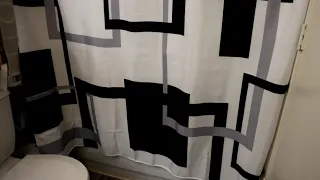 unbox DESIHOM Black White Geometric Shower Curtain Set Neutral Abstract Shower Curtains for Bathroom