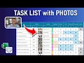 Step by Step Excel tutorial Build a Task List with Automatic Resource Photos