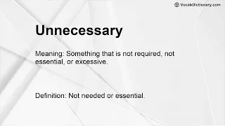 Unnecessary Meaning