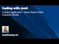 Coding with JoeG - Contact Application