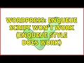 Wordpress enqueue script won t work enqueue style does work