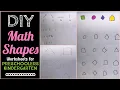 DIY Math Shapes worksheets for kindergarten preschool LKG UKG