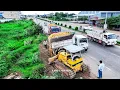 Download Lagu NICELY! Start Project LANDFILL BY Excellent Skill Driver DOZER KOMATSU D31P Pushing \u00265T Dump Trucks