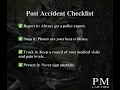 Post Accident Checklist Houston Car Accident Attorneys P M Law Firm