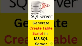 How to Generate Create Table Script in MS SQL Server Step-by-Step Guide Create Table Script 2025