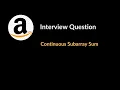 Continuous Subarray Sum Amazon Interview Question Array Hashing LeetCode 523 C