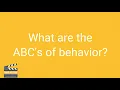 ABC s of Behavior Expert