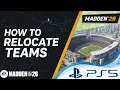 Tutorial Madden 26 Team Relocation Guide - All Uniforms Logos Cities Shown on PS5