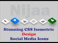 CSS Isometric Design Social Media Icons HTML CSS