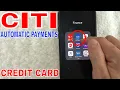 How To Set Up Automatic CITI Credit Card Payments