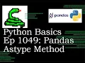 Python Basics Tutorial Pandas Astype Method