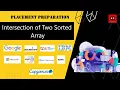 Intersection of Two Sorted Array Placement Preparation Coding Questions for Placement using JAVA