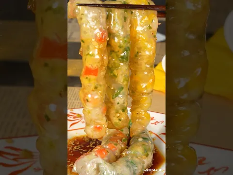 【ぶるぶる注意⚠️】ライスペーパーで屋台飯作ってみた #ライスペーパー #屋台飯 #shorts