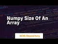 numpy size of an array