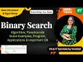 DSA 7 Binary Search Explained with Solved Examples csittutorialsbyvrushali