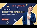 JS TEXT TO SPEECH CONVERTOR USING JS WEB SPEECH API S