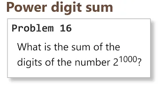 Project Euler Problem 16