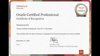 Exam 1Z0-829 Oracle Certified Professional Java 17 Developer Certification Oracle Certification OCP