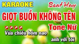Karaoke Giọt Buồn Không Tên Tone Nữ (Beat Hay) Nhạc Sống 2026 | Hoài Phong Organ