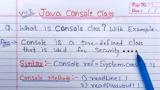 Console Class in Java with Example readLine and readPassword methods in Java