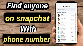 How to find someone on snapchat with phone number 2023