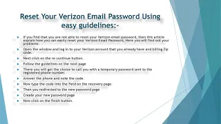Ways to Reset Verizon Email Password