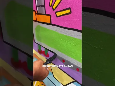 kok jadi hancur gini, tapi hasilnya… #mural #muralproject