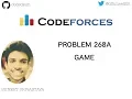 Problem 268A Codeforces Game 16 Jan 2019