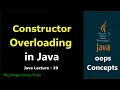 Constructor Overloading in Java with Example Java Lecture - 29