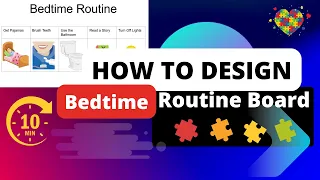 How to Build a Visual Bedtime Routine Board in Google Slides for Autistic Kids 10 Minute