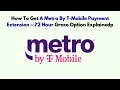How To Get A Metro By T-Mobile Payment Extension - 72 Hour Grace Option Explainedp