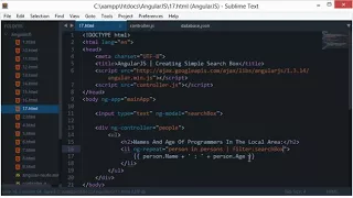 AngularJS Tutorial 17 Creating Simple Search Box