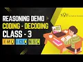 Logical Reasoning Demo Class For IMO NSO ICSO Coding-Decoding Learn Coding by Substitution