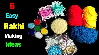 6 Beautiful and Easy Rakhi Making Ideas | Easy Rakhi Making ideas at home | Rakhi special