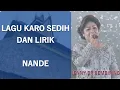 Download Lagu Lagu Karo Sedih Nande Voc. Jenny Sembiring | Lagu Karo Sedih Lirik dan Artinya