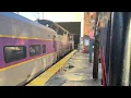 Riding MBTA Commuter rail Lowell line train from North station to Lowell in