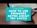 How to use promise Hindi async await try catch in