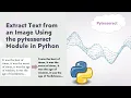 Extract Text from an Image Using the pytesseract Module in Python