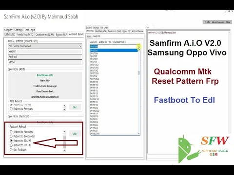 Download MP3 Samfirm A.i.O v2.0 ,Samsung Qualcomm Mtk Frp ,Fastboot To Edl