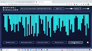 Algorithm Visualizer HTML CSS JavaScript Placement Project 2